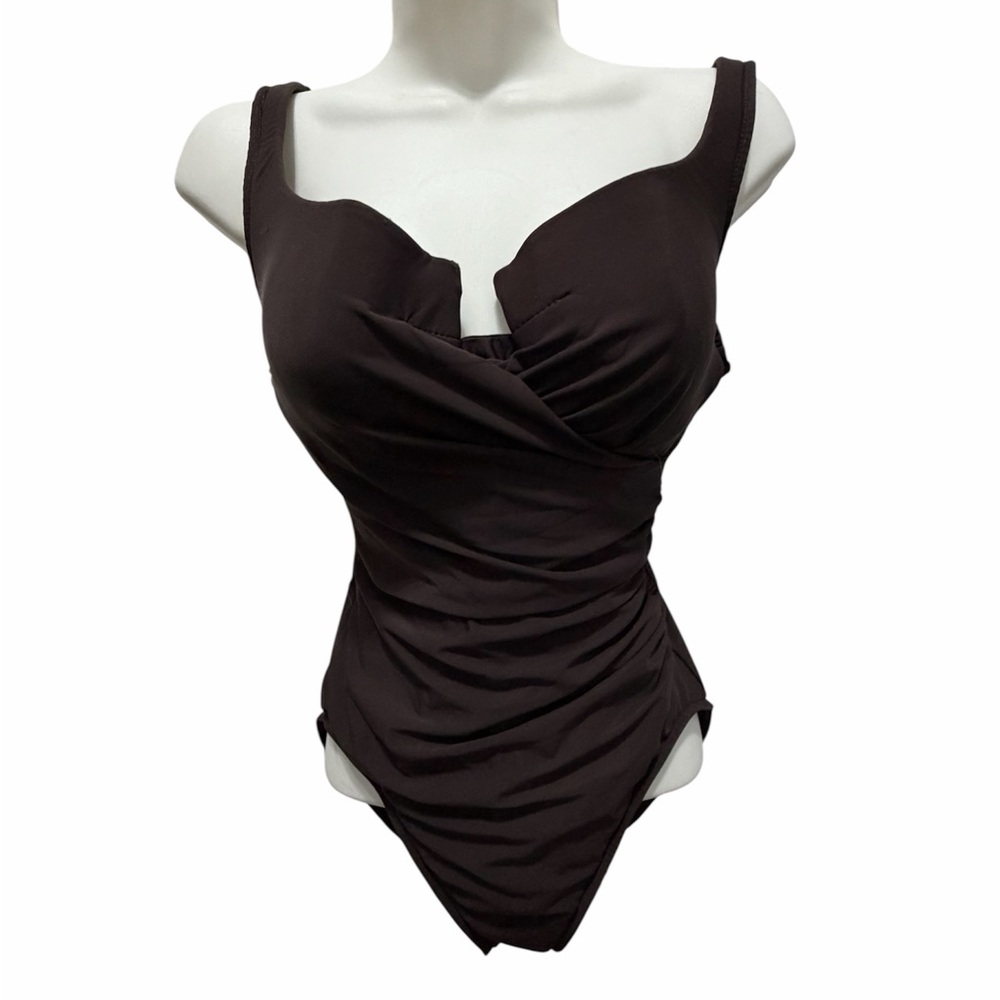 Miraclesuit Dark Brown Swimsuit size 10